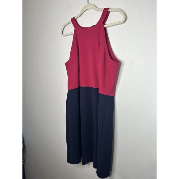 Goldray Stitch Fix Karlie Knit Dress Fuchsia Navy Blue Color block Size XL NWT - Picture 3 of 14